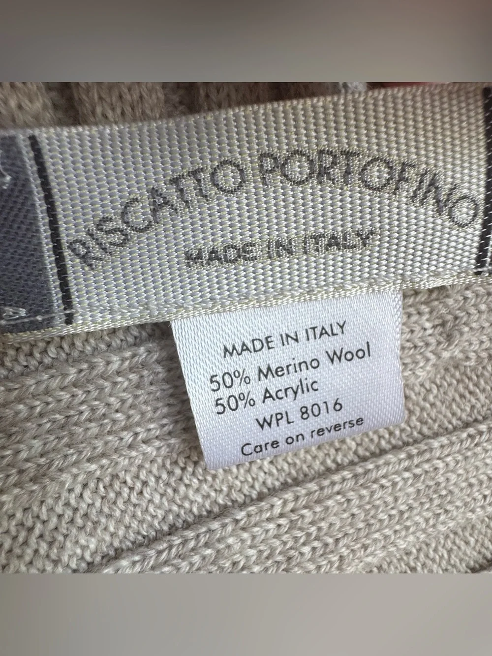 Riscatto Portofino Made in Italy Merino Wool Blend Ribbed Knit Scarf